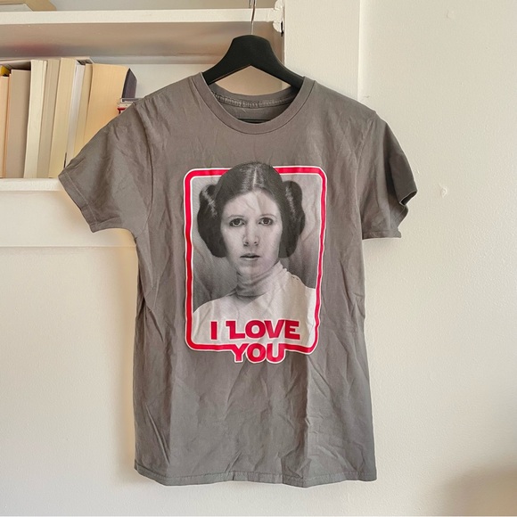 Women’s Star Wars I love you Princess Leia t shirt graphic Sz small Disney parks - Picture 1 of 3